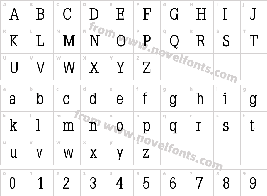 Napoleodoni-BoldCharacter Map