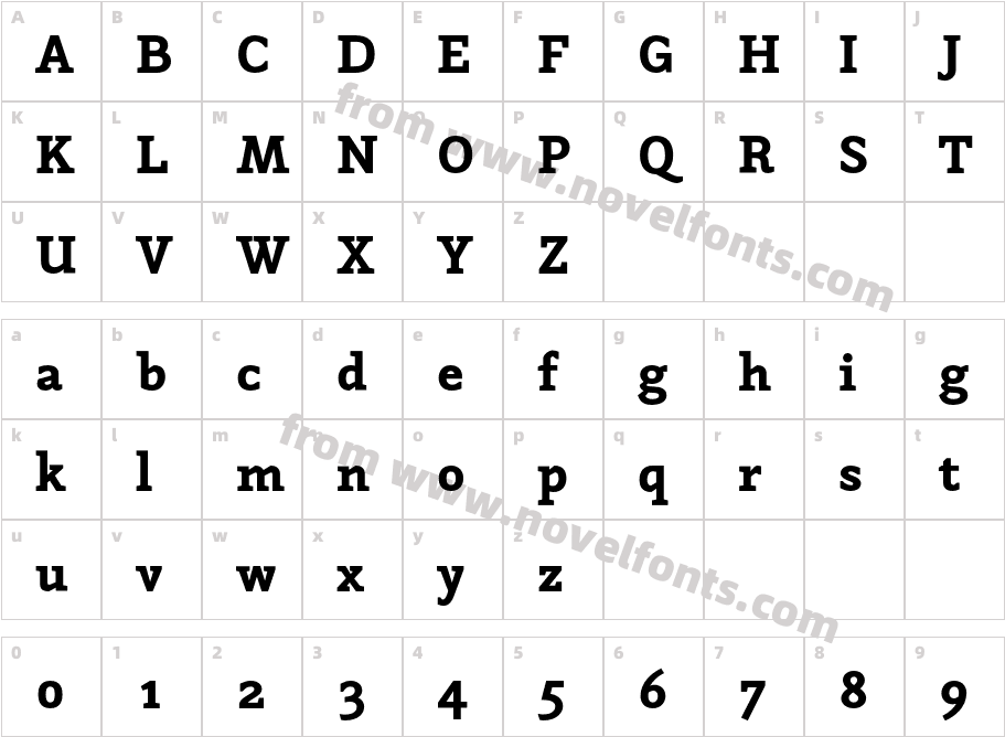 NapoleoneSlabITCStd-BlackCharacter Map