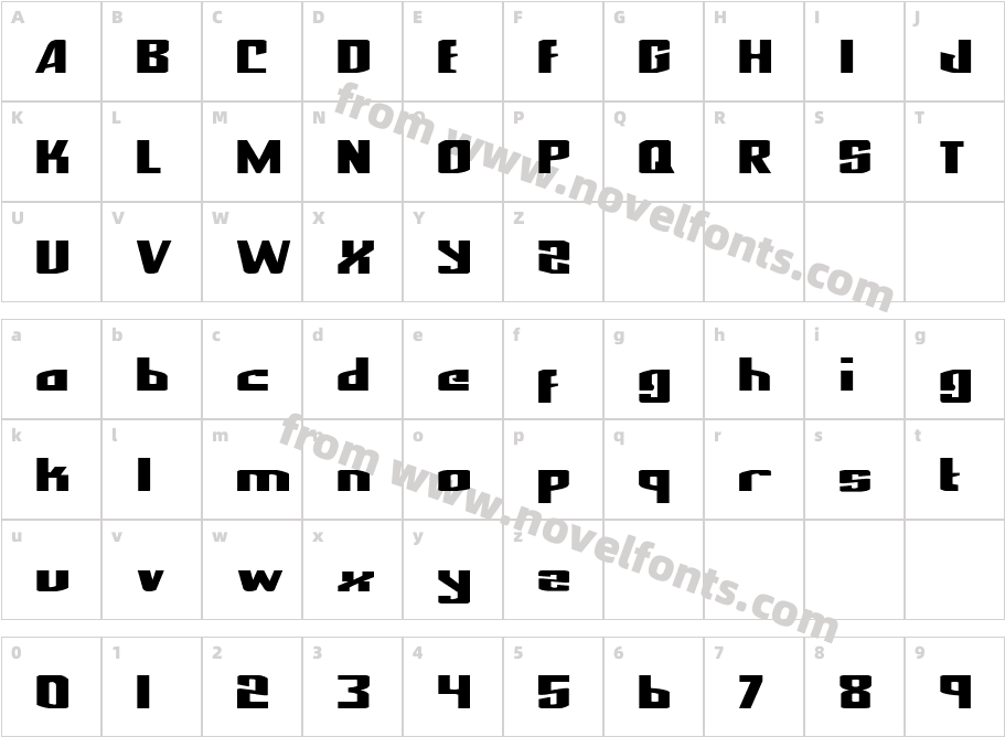 National Express ExpandedCharacter Map