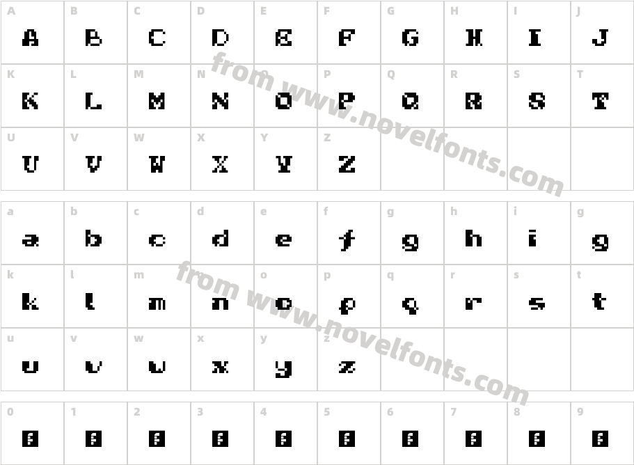 Nativa RegularCharacter Map