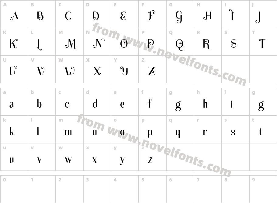 Natural DEMO RegularCharacter Map