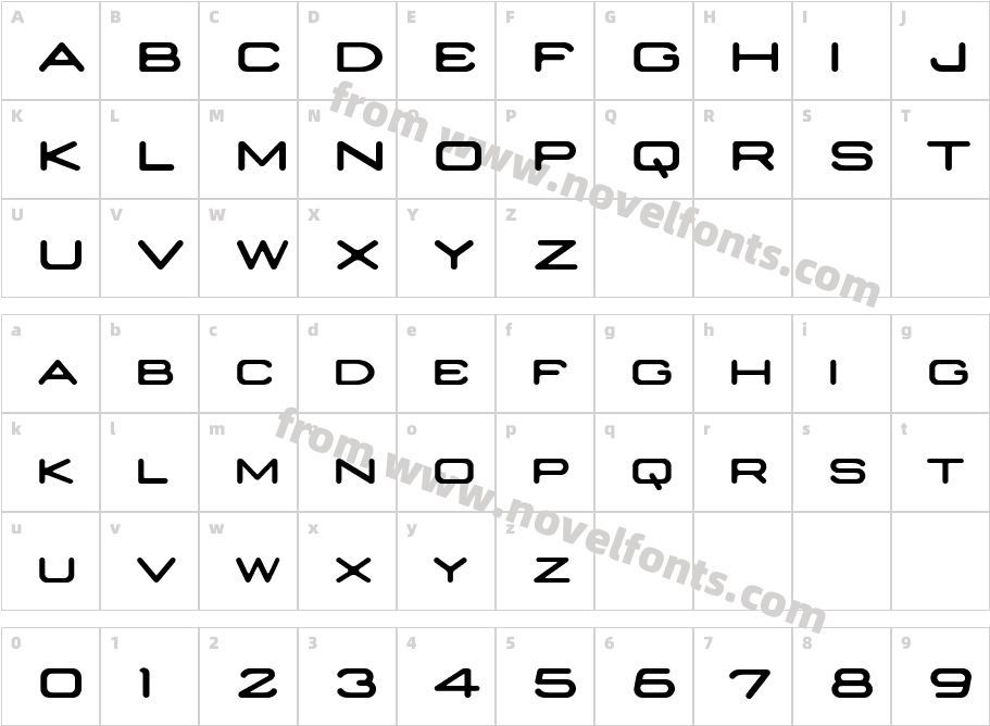 Nedian-MediumCharacter Map