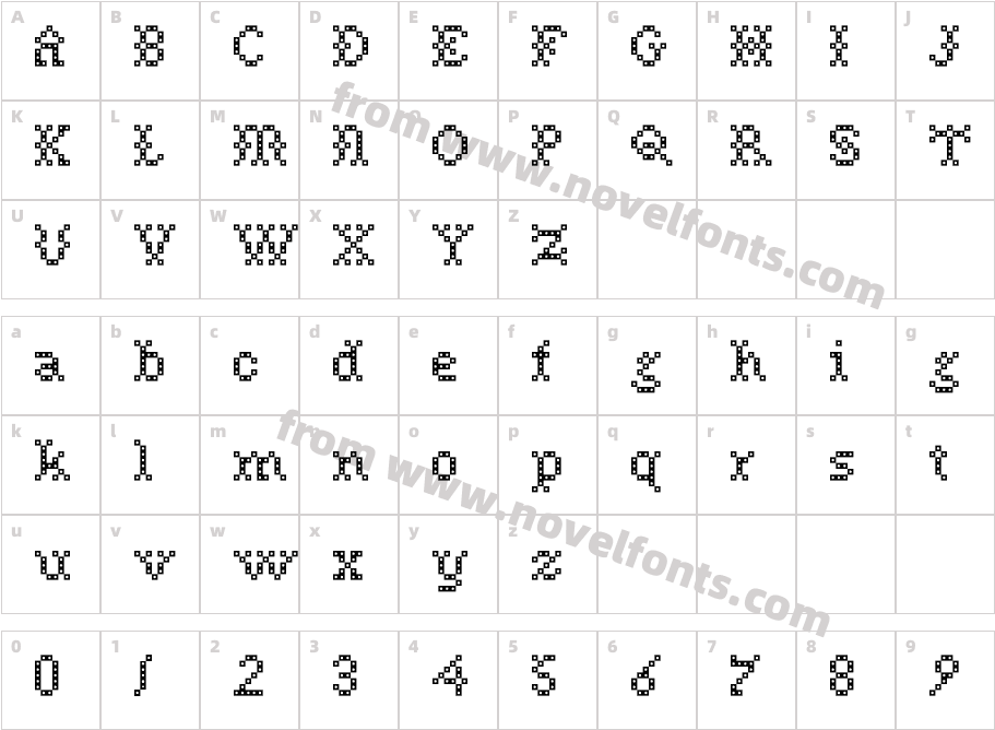 Needle PointSewCharacter Map