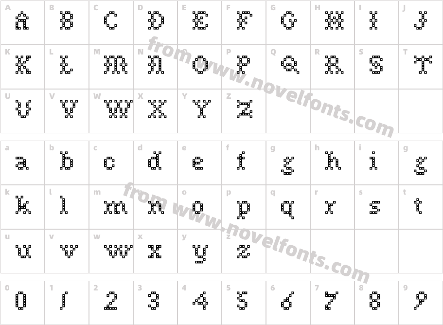 NeedlePointSew-Plain RegularCharacter Map