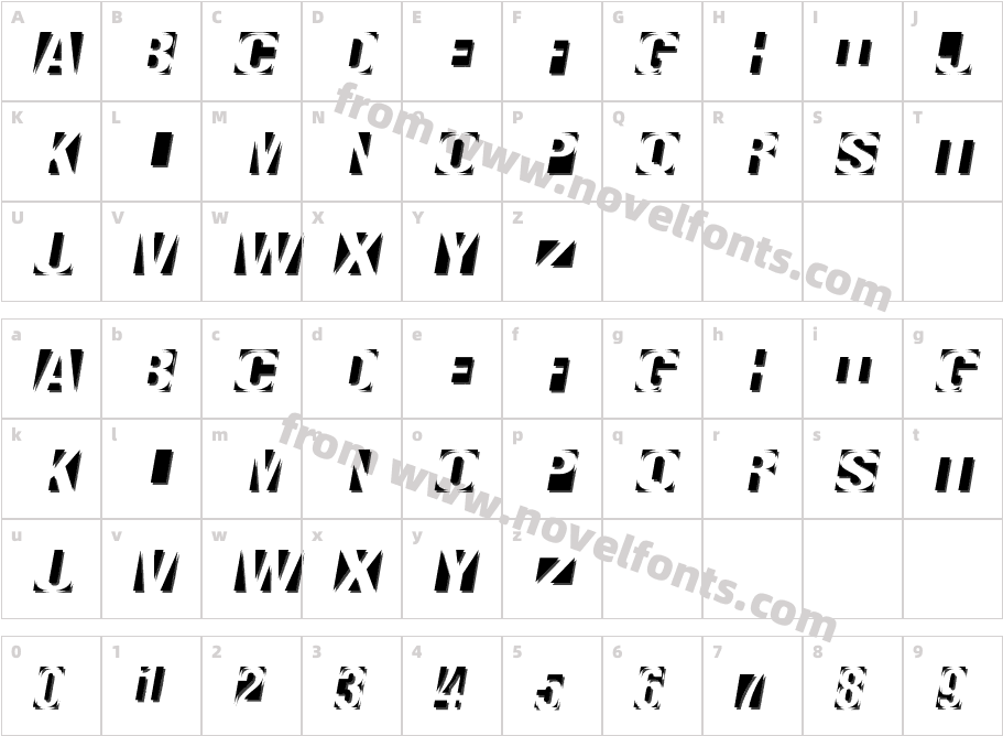 NegatronCharacter Map