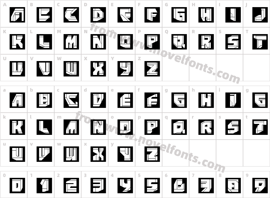 NeoPanSquaresCharacter Map