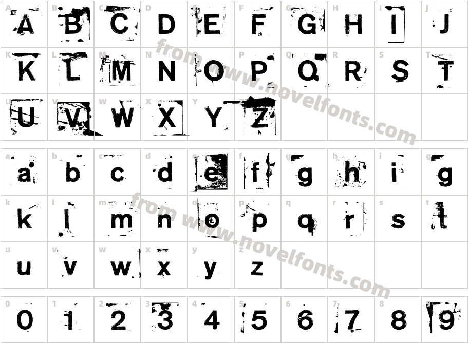 NeoPrint M319Character Map