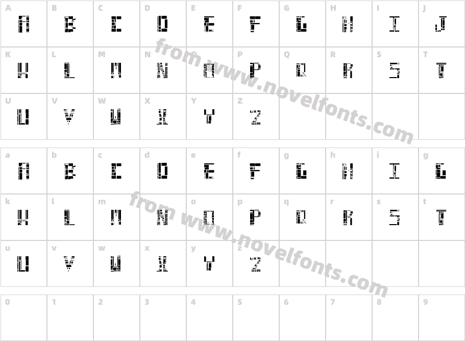 Netflix FontCharacter Map