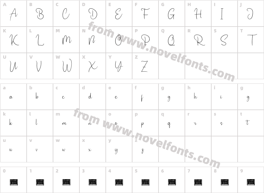 Nettally Personal UseCharacter Map