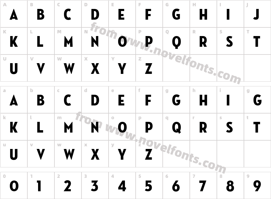 NeutrafaceCondensedPS-TitlingCharacter Map