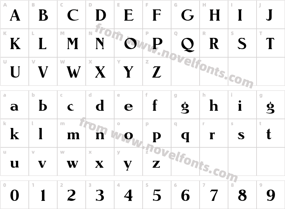 NevadaEF-DemiBoldCharacter Map