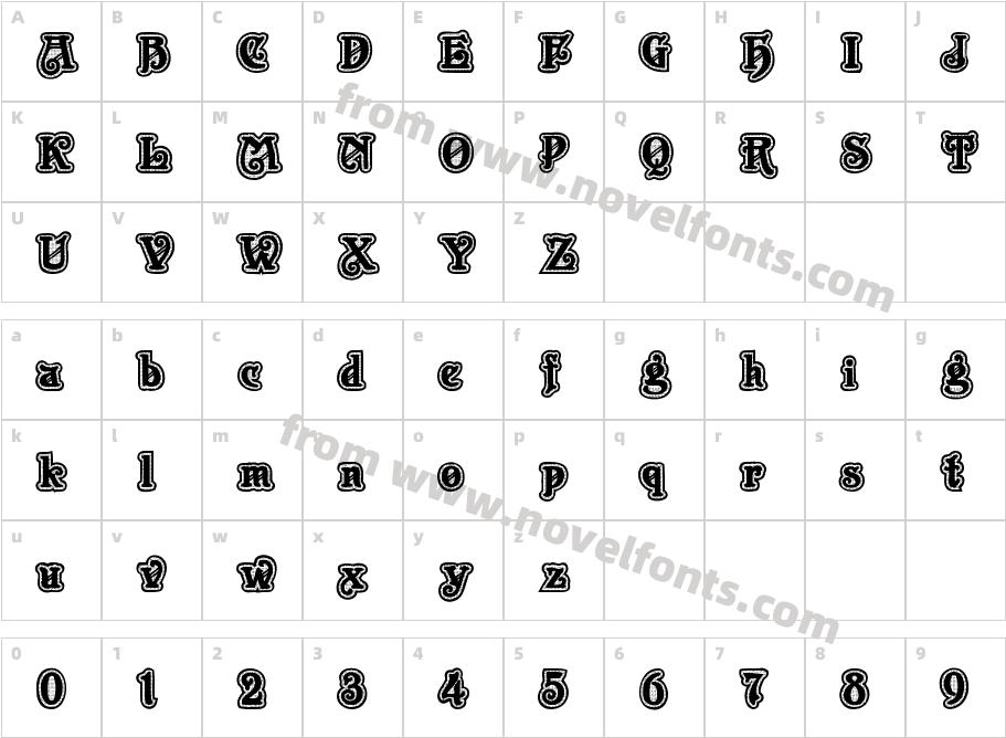 New Art DecoCharacter Map