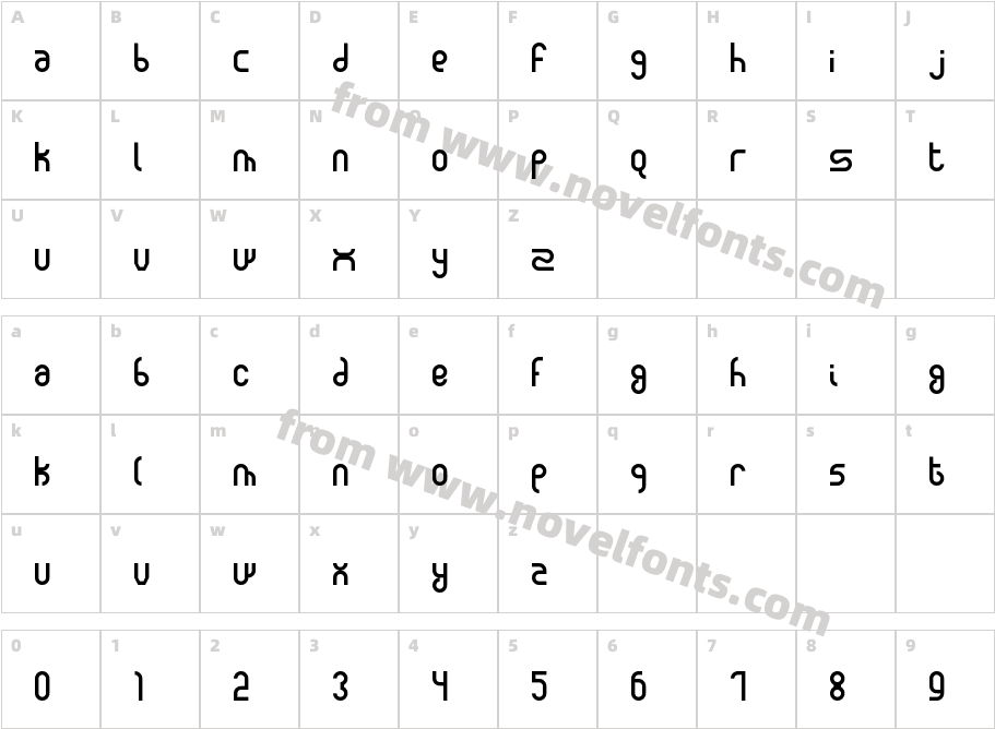 New Madura RegularCharacter Map