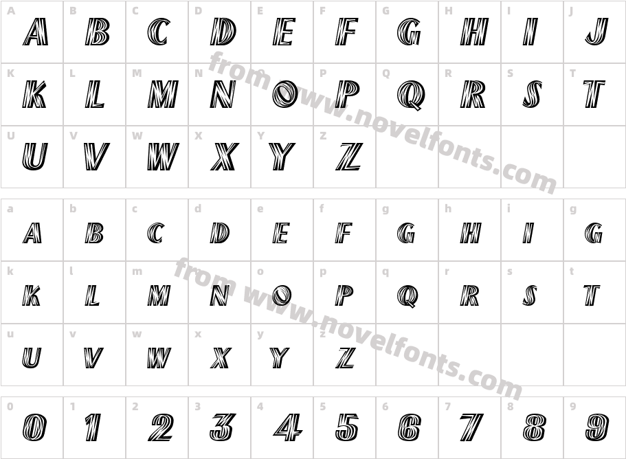 New Mexico RegularCharacter Map