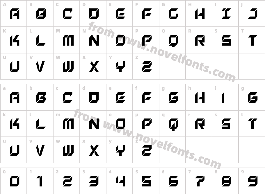 New York Escape CondensedCharacter Map