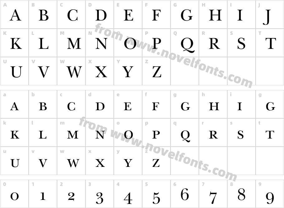 NewBaskerville-SCCharacter Map