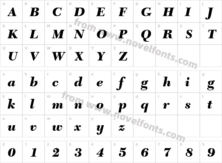 NewCaledoniaLTStd-BlackItCharacter Map