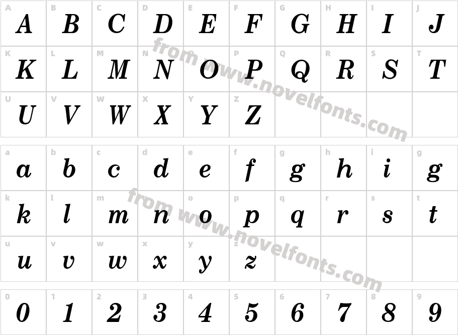 NewCenturySch 6Character Map