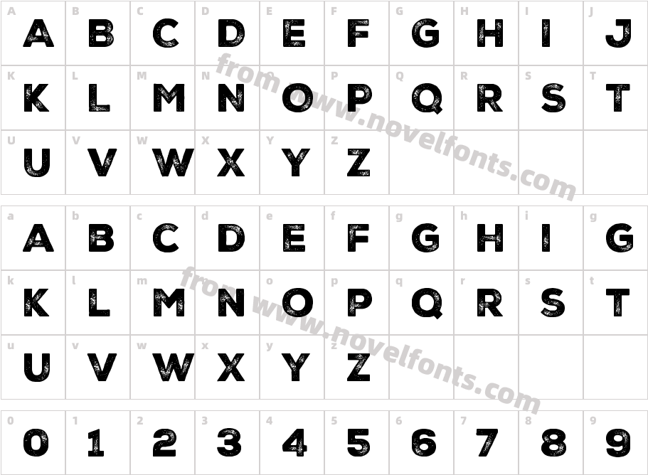 Nexa Rust Sans-Trial Black 2Character Map