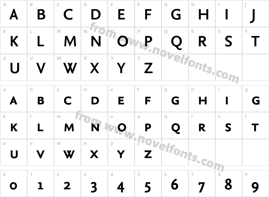 NexusSans-BoldSCCharacter Map