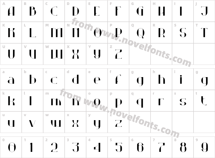 DECOERARegularCharacter Map