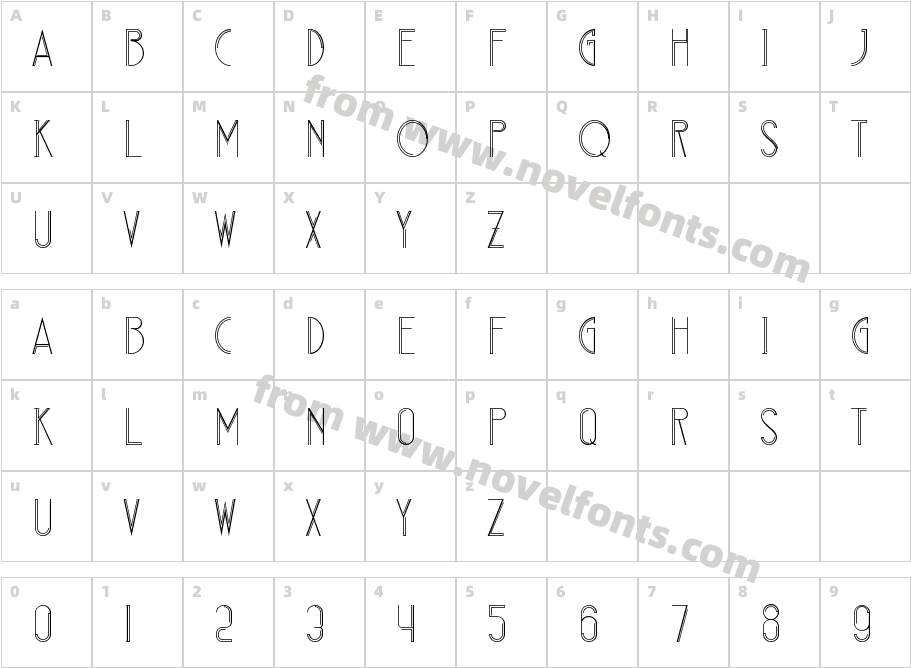 DECONICORegularCharacter Map