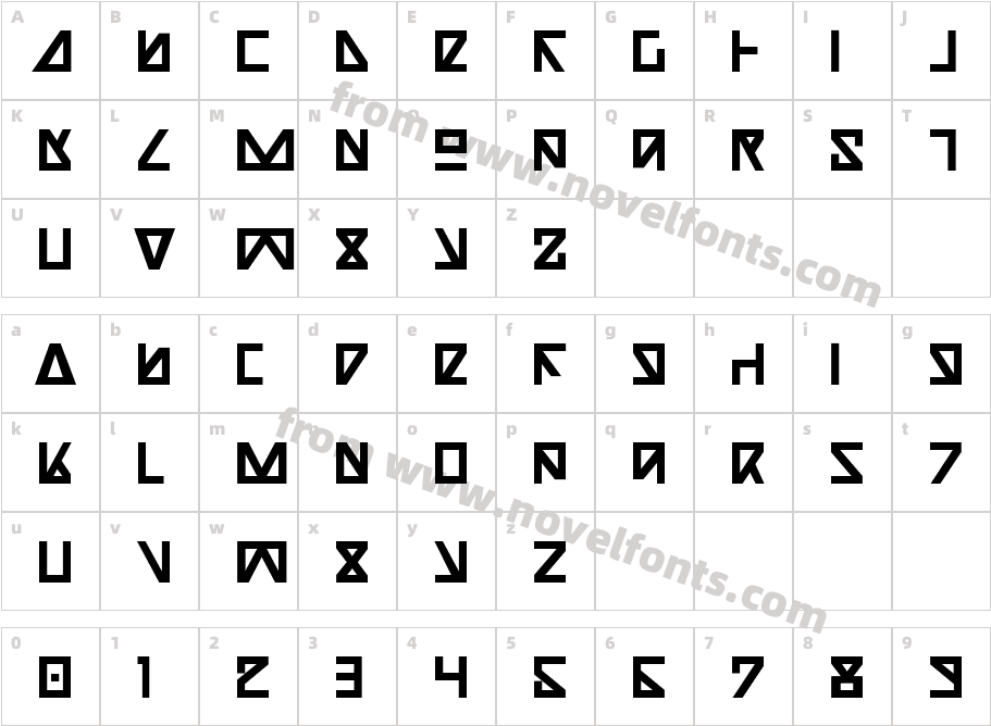 Nick Turbo BoldCharacter Map