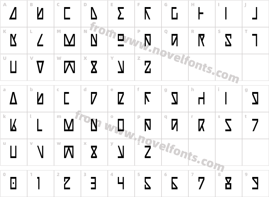 Nick Turbo CondensedCharacter Map