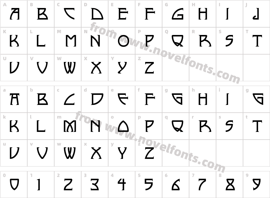 Nickley NFCharacter Map