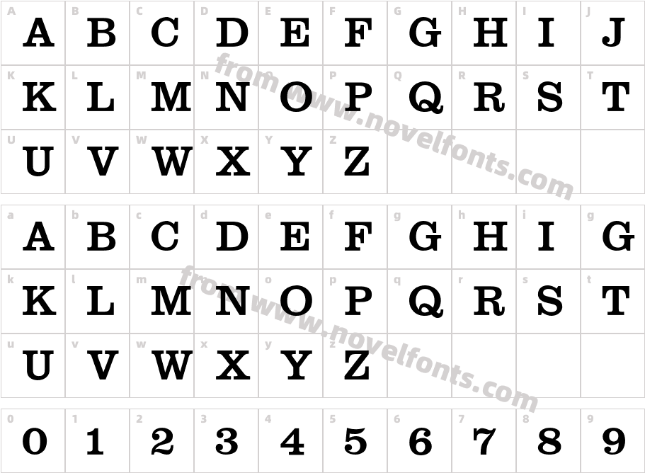 .VnClarendonH NormalCharacter Map