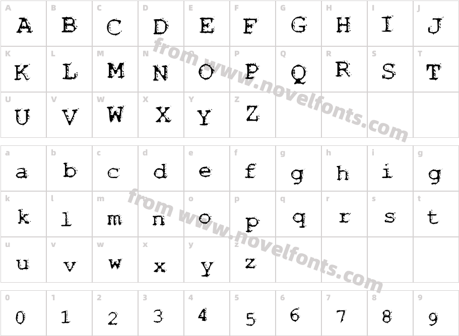 NoisebabyCharacter Map