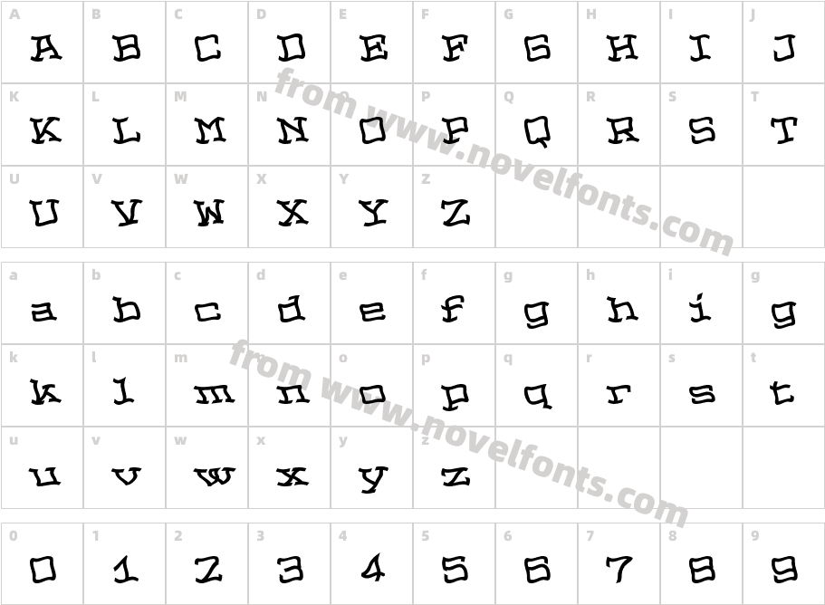 NopainLeft BoldCharacter Map