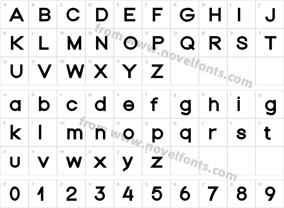 Nordica Classic Regular ExtendedCharacter Map