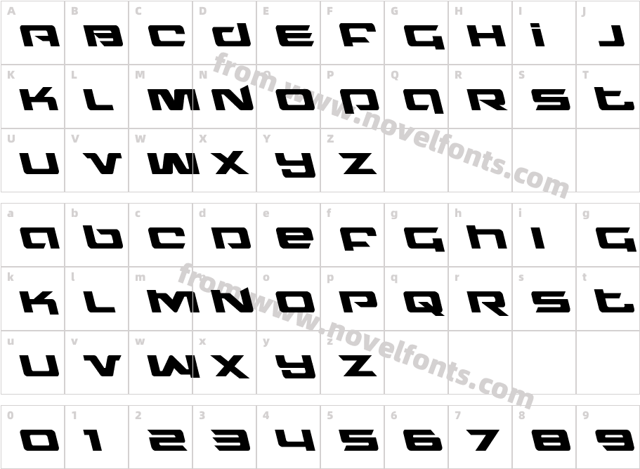 Northstar LeftalicCharacter Map