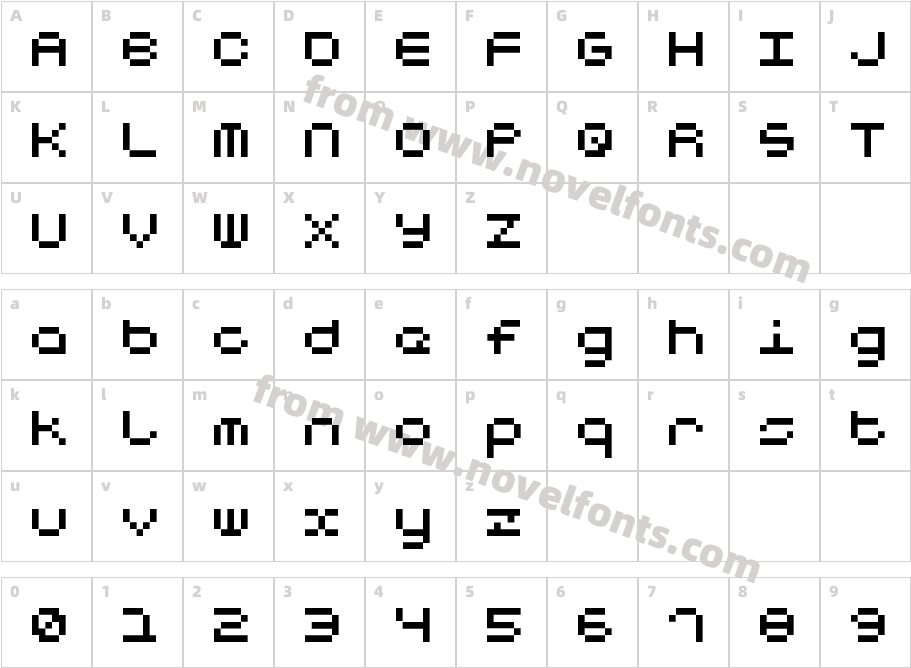 Notalot25 RegularCharacter Map