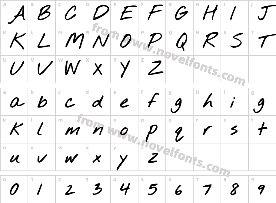 Nothing You Could Do BoldCharacter Map