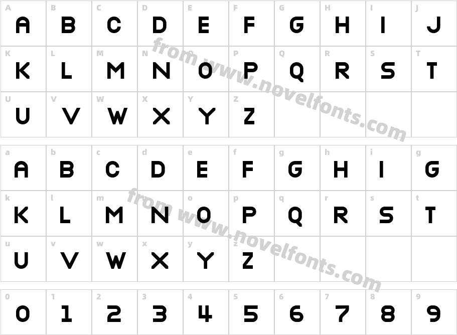 Nottke BoldCharacter Map