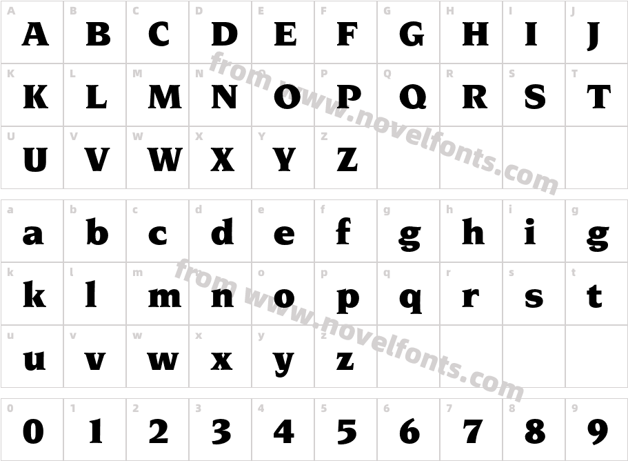 Novarese-UltraCharacter Map