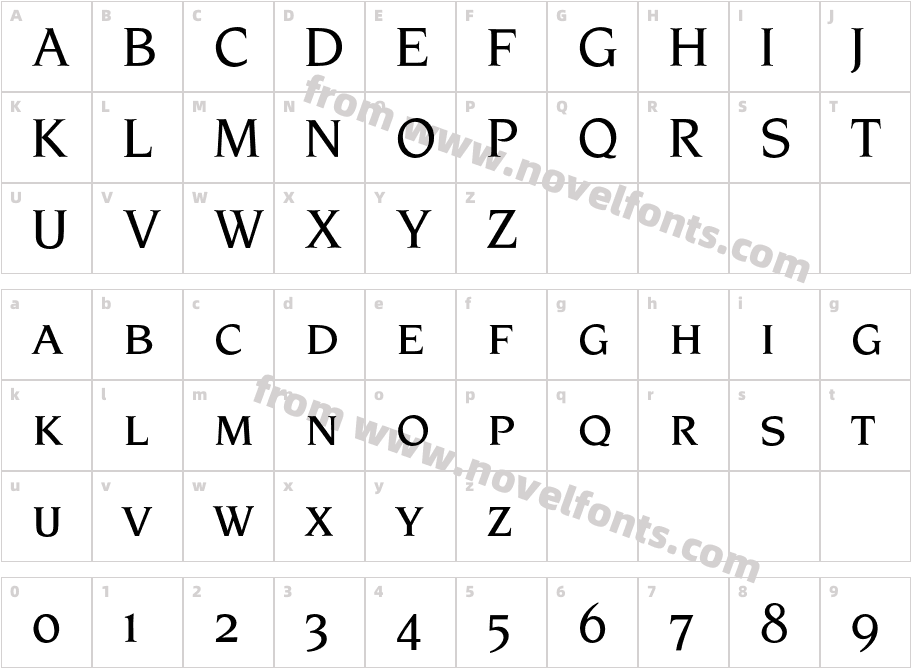 NovareseExpertBQ-MediumCharacter Map