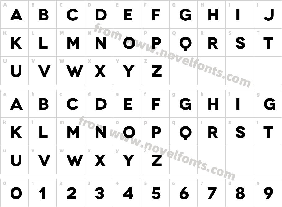 Novecentowide-BoldCharacter Map