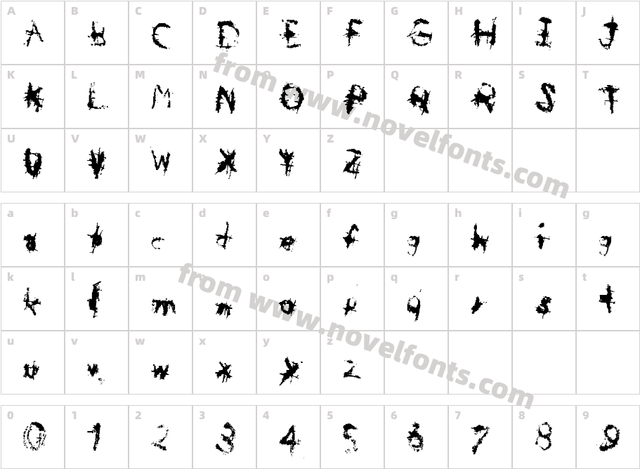 NovemberCharacter Map