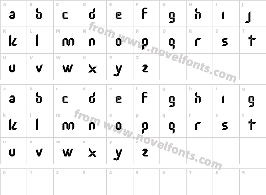 NudoCharacter Map