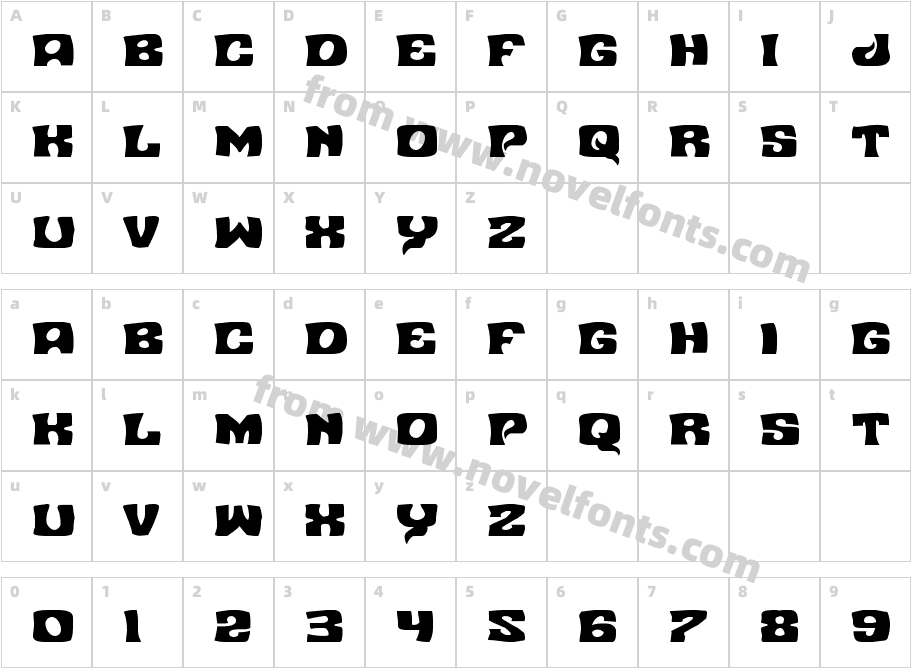 Nuevo Passion RegularCharacter Map