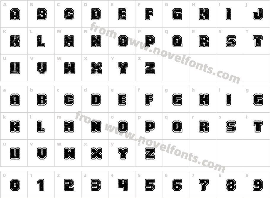 Numero 10Character Map