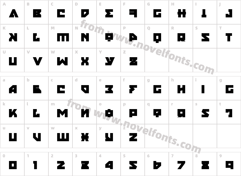 Nyet BoldCharacter Map