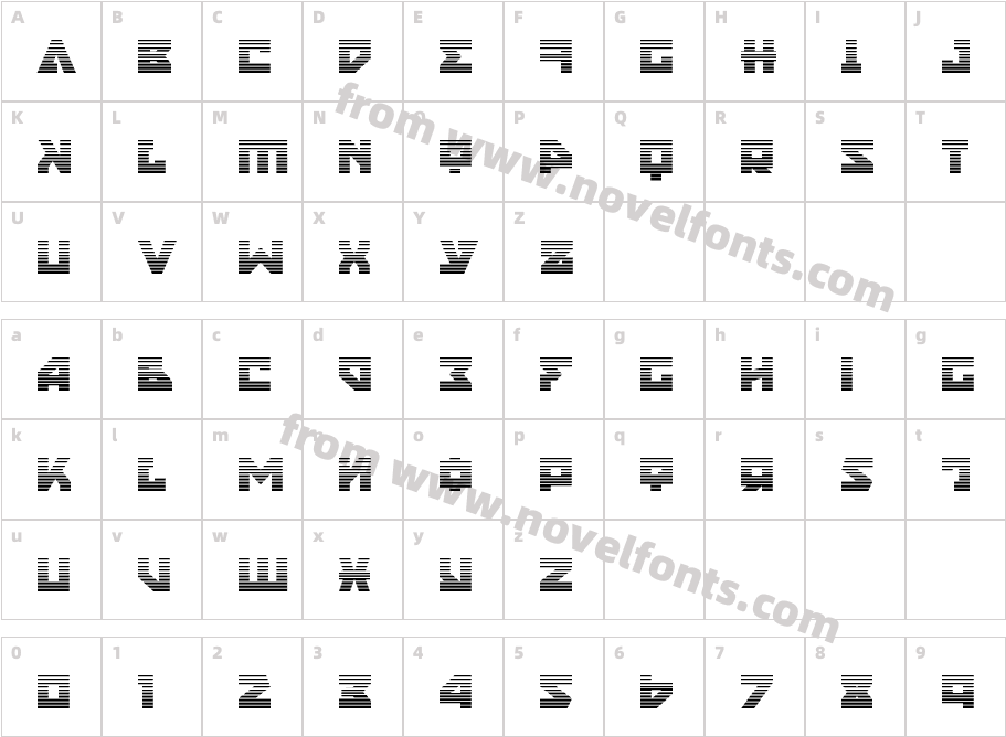 Nyet GradientCharacter Map