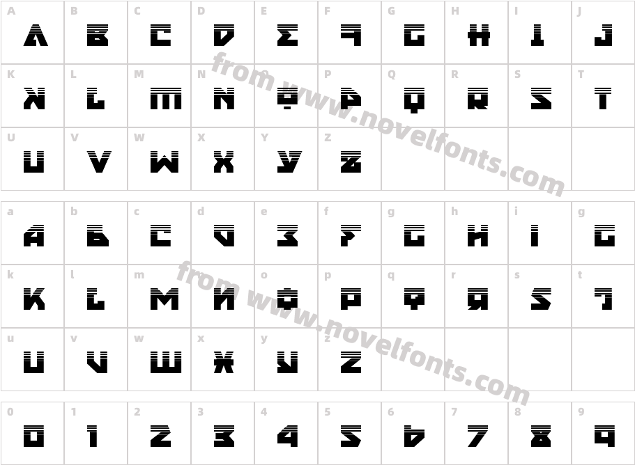 Nyet HalftoneCharacter Map