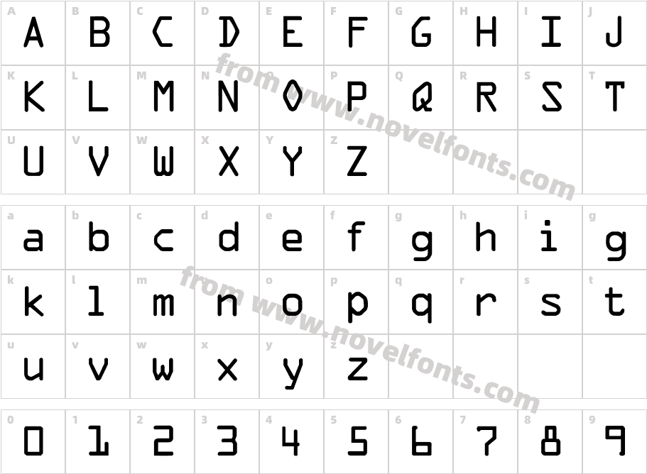 OCR-ARegularCharacter Map