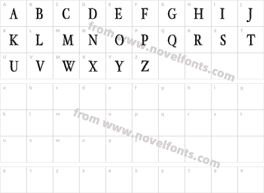 OLDBOBDEMOJUNIORCharacter Map