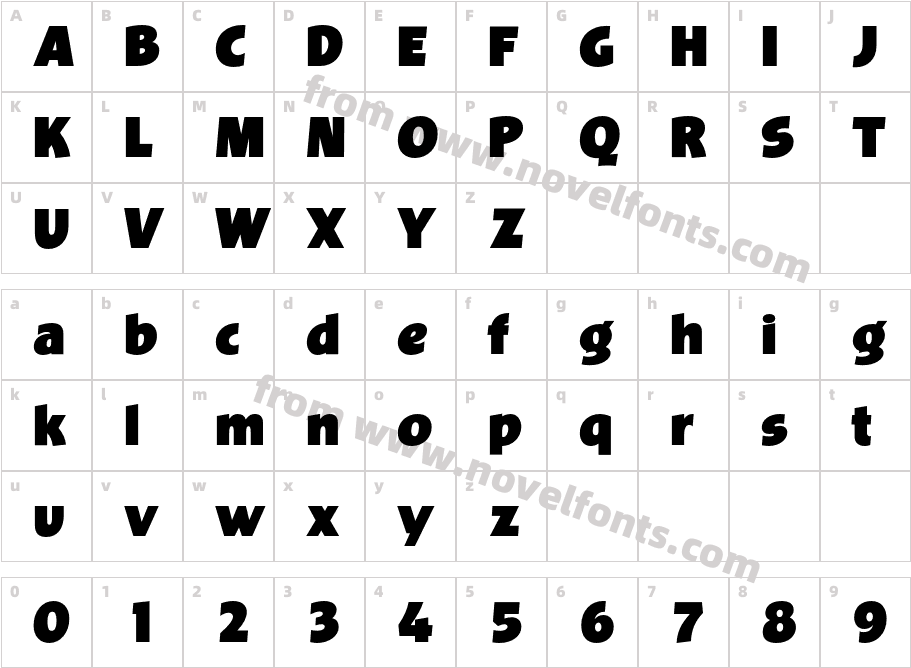 OPTIBevis-ExtraBoldCharacter Map